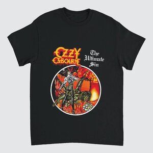 Ozzy Osbourne Bat Shirt | The Ultimate Sin Graphic Tee | Vintage Metal Rock 24
